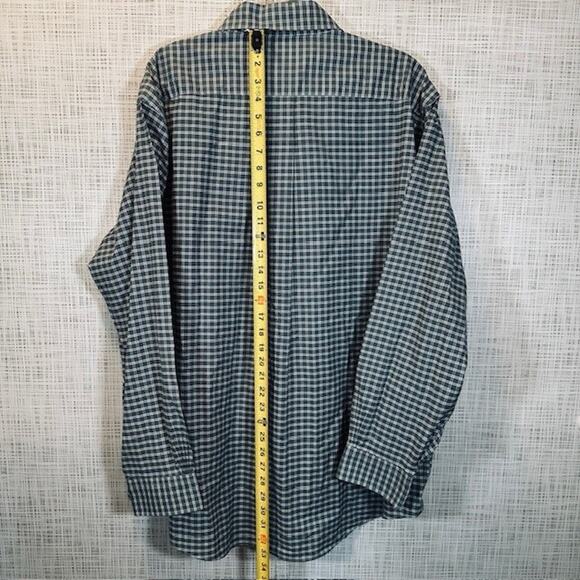 Brooks Brothers The Original Polo Shirt XL Long Sleeve Button Shirt Green Check - Picture 7 of 16